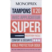 Tampons Super avec applicateur