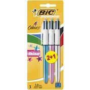 Lot 3 stylos-billes 4 couleurs “Shine”