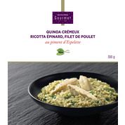 Quinoa crémeux ricotta épinard et poulet