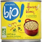 Haricots blancs cuisinés issue de l’agriculture biologique