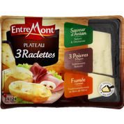 Raclette 3 saveurs, 3 poivres, nature et fumée