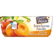 Spécialité de fruits pommes/abricots Bergeron sans sucres ajoutés