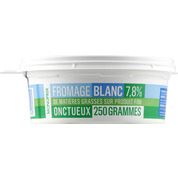 fromage blanc de 7,8% de matières.grasses sur pdt fini onctueux