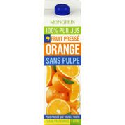 Jus d’orange sans pulpe 100% pur jus-mon