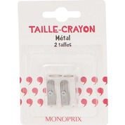 Taille-crayon en métal, 2 tailles