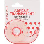 Adhésif transparent avec dévidoir