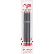 Lot 5 crayons à papier : 2 crayons 2B + 2 crayons HB + 1 crayon 2H