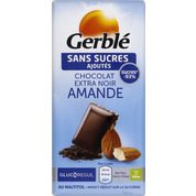 Chocolat extra noir amande sans sucres ajoutés