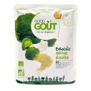 Repas pour bébé avec morceaux dès 12 mois brocolis, quinoa et ri cotta bio