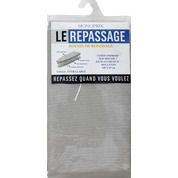 Housse de repassage rayée blanche 145×55