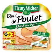 Fines tranches de blanc de poulet doré au four