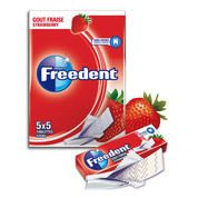 Chewing-gum sans sucres au goût fraise