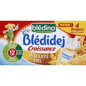 Lait et céréales, biscuité saveur miel, dès 12 mois