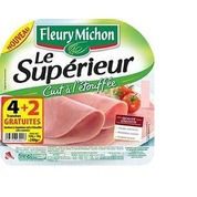 Tranches de jambon le supérieur cuit à l’étouffée