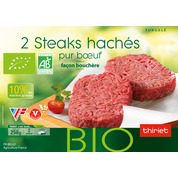 Steaks hachés biologiques,façon bouchère