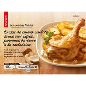 Cuisse de canard confite, sauce aux cèpes et pommes de terre à la sarladaise