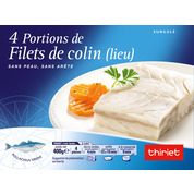 Portions de filets de colin (lieu)