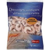 Crevettes nordiques décortiquées cuites – taille moyenne