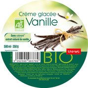 Crème glacée à la vanille, Bio