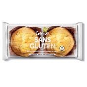 Lot de 2 muffins saveur citron et graines de pavot sans gluten