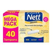 Normal, tampons sans applicateur, rainures incurvées, maxi format