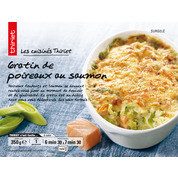 Gratin de poireaux au saumon