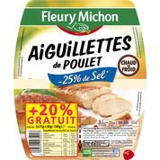 Aiguillettes tranchées de poulet grillé – 25 % de sel