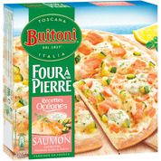 Pizza saumon, courgettes, fromage blanc & aneth, surgelé