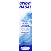 Spray nasal, solution isotinique à l’eau de mer, hygiène nasale quotidienne.