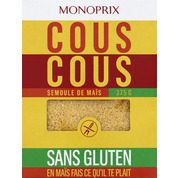 Couscous, semoule de maïs sans gluten