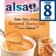 Petits pots de crème au bon goût caramel beurre salé saveur d’antan