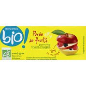 Purée de fruits pomme fruits rouges