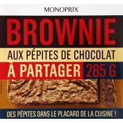 Brownie aux pépites de chocolat à partager