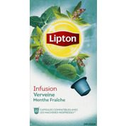 Capsules de thé compatibles Nespresso variété infusion verveine menthe fraîche