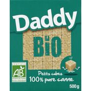 Daddy petits cubes pure canne bio. Sucre 100% pure canne