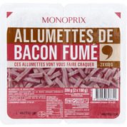 Allumettes de bacon fume