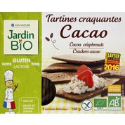 Tartines au cacao et aux cereales sans gluten bio