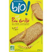 Pain grillé au blé complet bio