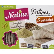 Tartines 3 cereales sans allergene, sans gluten