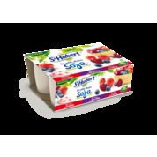 Yaourts au soja saveur fruits rouges