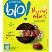 Marrons entiers sous vide bio