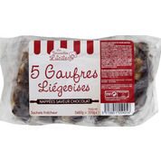 Gaufres aux perles de sucre nappées saveur chocolat