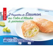 Paupiettes de saumon au colin d’alaska et poireaux