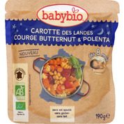 Carotte des Landes, courge butternut & polenta, dès 8 mois