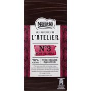 Chocolat noir floral N°3, 78% cacao, pure origine équateur