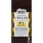 Chocolat noir fruité N°1, 70% cacao, côte d’Ivoire Ghana Equateur