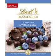 Billes de chocolat noir myrtille et acaï