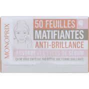 Feuilles matifiantes anti-brillance