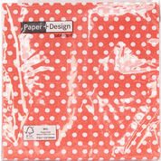 20 serviettes, motif pois, 25x25cm