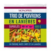 Trio de poivrons en lanières